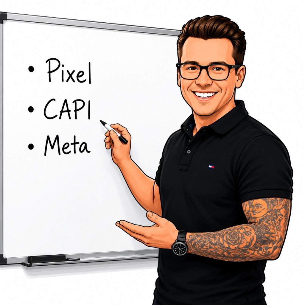 MetaAdGuys founder explaining setup on a whiteboard